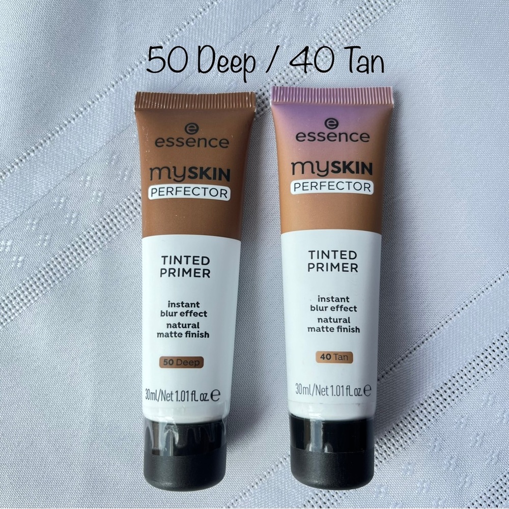 Essence My Skin Perfector Tinted Primer Natural Matte Finish 50 Deep & 40 Tan